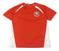 Červené sportovní tričko s míčem Pocopiano