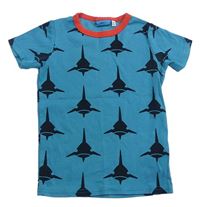 Petrolejové tričko se žraloky