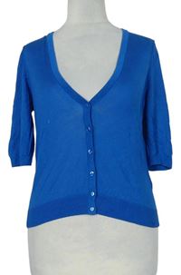 Dámský modrý propínací lehký svetr H&M