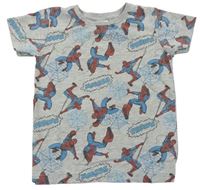 Šedé pyžamové tričko se Spidermanem zn. Marvel