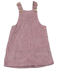 Růžové manšestrové šaty E-Vie