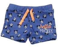 Modré nohavičkové plavky s Mickeym Disney