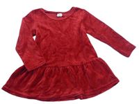 Červené sametové šaty H&M