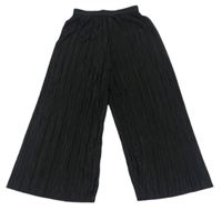 Černé skládané culottes kalhoty H&M