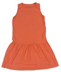 Oranžové bavlněné šaty 