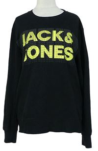 Pánská černá mikina s logem Jack&Jones 