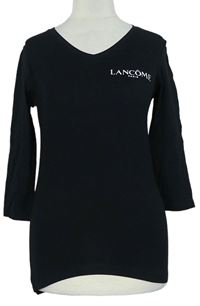 Dámské černé triko s logem Lancome 