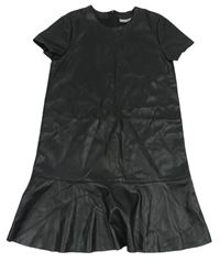 Černé koženkové šaty Pep&Co