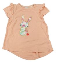 Meruňkové tričko s králíčkem C&A
