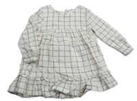 Smetanovo-šedé kostkované šaty F&F