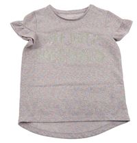 Lila-barevné třpytivé úpletové tričko s nápisem F&F