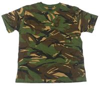 Khaki-hnědo-béžové army tričko 