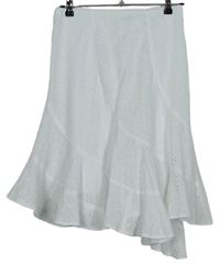 Dámská bílá madeirová midi sukně Morgan