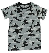 Šedo-černé army tričko Matalan