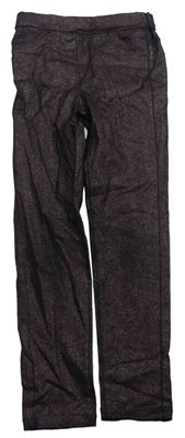 Černo-bronzové třpytivé skinny kalhoty Next