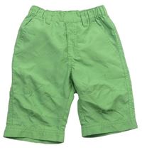 Zelené šusťákové capri kalhoty 
