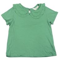 Zelené tričko s límečkem zn. H&M