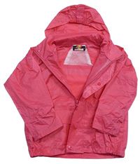 Růžová nepromokavá bunda s ukrývací kapucí Wetplay