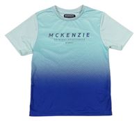 Tmavomodro-světlemodré sportovní tričko s puntíky a logem McKenzie