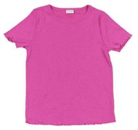 Růžové žebrované tričko F&F