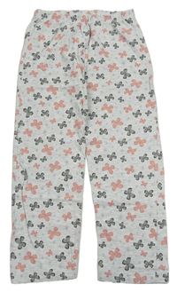 Šedé pyžamové kalhoty s motýlky Primark 