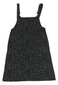 Tmavošedo-černo-světlešedé vzorované úpletové šaty George