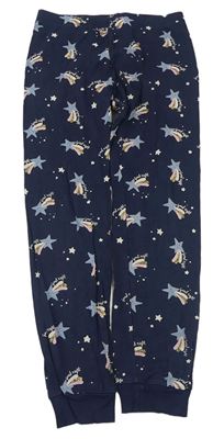 Tmavomodré pyžamové kalhoty s kometami H&M