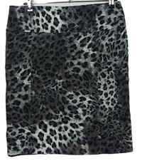 Dámská šedo-černá vzorovaná pouzdrová sukně 
