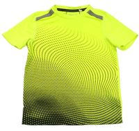 Neonvoě žluto-černé vzorované sportovní tričko C&A