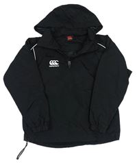 Černá šusťáková sportovní bunda s kapucí Canterbury
