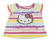 Smetanovo-barevné pruhované tričko s Hello Kitty H&M