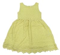 Žluté krajkované šaty H&M