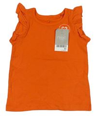 Oranžové tričko s volánky Next 