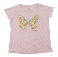 Růžové tričko s motýlkem 
