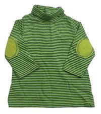 Zeleno-limetkové triko s rolákem Vertbaudet