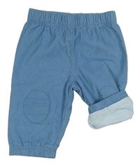 Modré manšestrové podšité kalhoty M&S