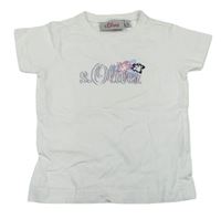 Bílé tričko s logem S. Oliver
