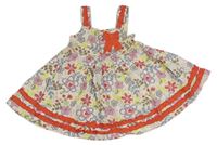 Smetanové květované šaty Miniclub