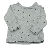 Šedé melírované triko s hvězdičkami zn. H&M