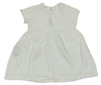 Bílé mušelínovo/bavlněné šaty teddy&minou