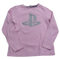 Růžové triko s logem PlayStation George