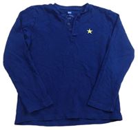 Tmavomodré žebrované pyžamové triko s hvězdou F&F