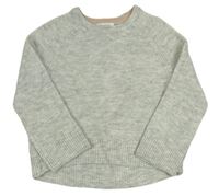 Šedý melírovaný svetr H&M