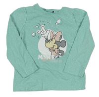 Světlezelené puntíkaté triko s Minnie zn. Disney