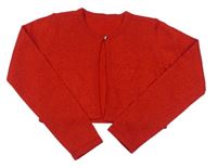 Červené třpytivé svetrové bolerko St. Bernard