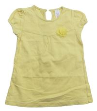 Žluté bavlněné šaty s kytičkou C&A