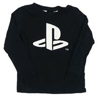 Černé triko s logem PlayStation zn. H&M