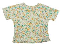 Smetanovo-barevné květované tričko Next