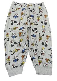 Šedé pyžamové kalhoty s Mickeym a kamarády zn. Primark