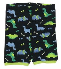 Černo-limetkové bavlněné kraťasy s dinosaury zn. Harry Bear